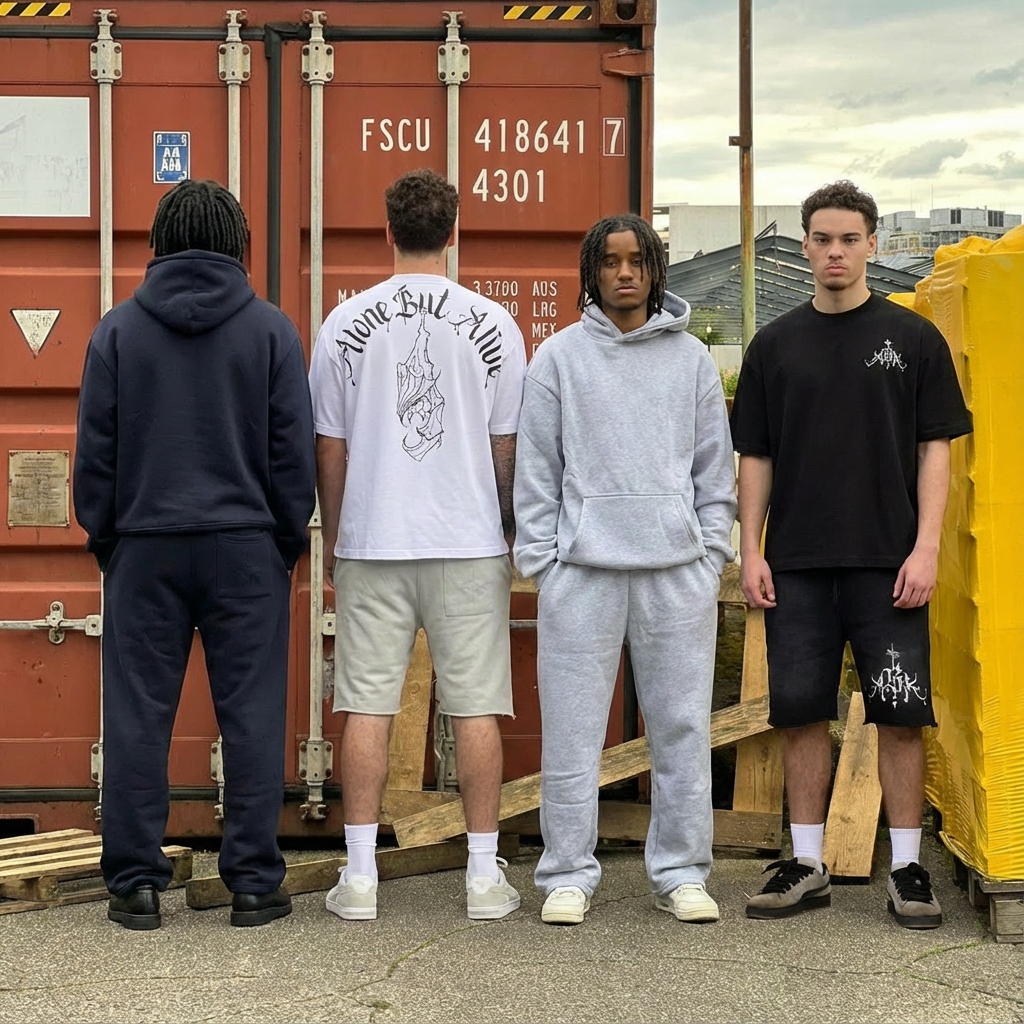 Premium streetwear showcase: Custom hoodies, t-shirts and shorts